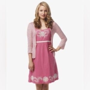 Anthropology Moulinette Soeurs Embroidered Strappy Dress